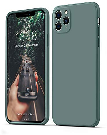 GOODVISH Hülle Kompatibel mit iPhone 11 Pro, Ultra Dünn Liquid Silicone Hülle, Kameraschutz und Bildschirmschutz, 360° Voll abgedeckte stoßfeste Handyhülle für iPhone 11 Pro 5,8 Zoll, Grün