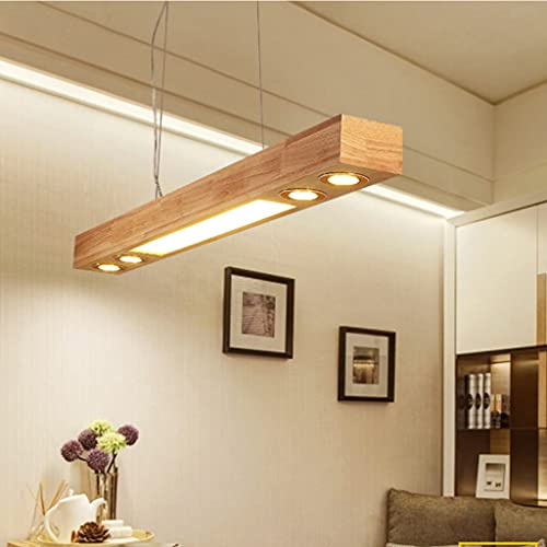 Pendelleuchte LED Vintage Aus Holz Hängeleuchte Esstisch Pendellampe Retro Industrielle Kronleuchter Höhenverstellbar Loft Bar Hängelampe Esszimmer Landhaus Wohnzimmer Deckenleuchte Beleuchtung