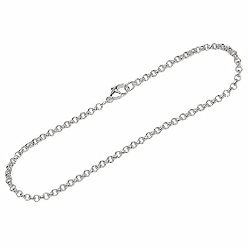 NKlaus tobillera de plata de ley 925 26cm cadena de guisantes redonda ancha damas tobillera fina 12677