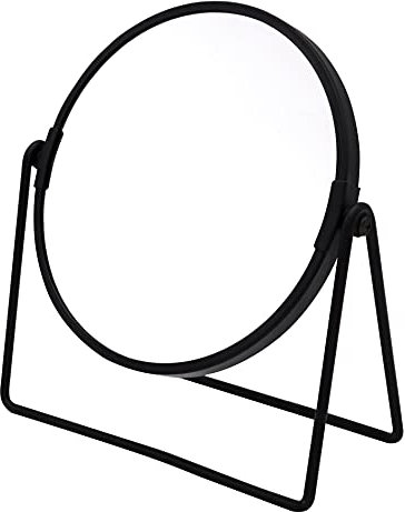RIDDER Schminkspiegel, Kosmetikspiegel, Standspiegel Summer, schwarz, mit 5x Vergrößerung, handlich | modern