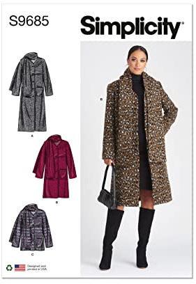Simplicity SS9685D5 Misses' Coat and Jacket D5 (4-6-8-10-12)
