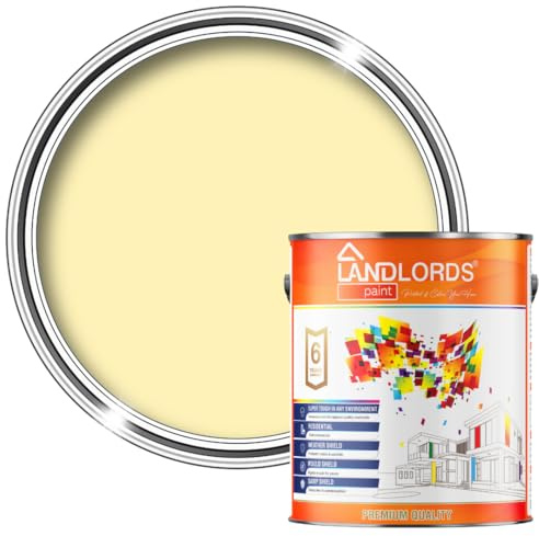 Landlords Fence and Garden Shed Paint | Furniture, Barn, Wood and Outdoor Paint | Quick-Drying Protection for Furniture | Light Yellow 5L