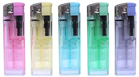 Accendini Scatto Maxi Trasparenti David Ross Elettronici Piezo - Box da 50