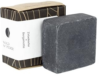 BARTZEUG Bartseife Waldwunder mit Aktivkohle x Sheabutter x Kakaobutter・sanfte, gründliche Reinigung ・vegan & handgefertigt in Deutschland ・schwarze feste Seife ・ideal für jeden Barttyp