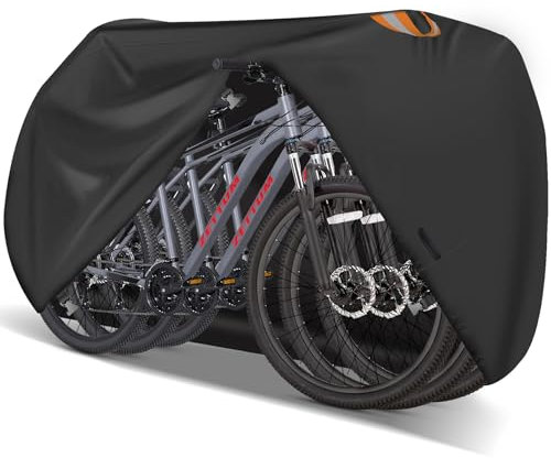 Zettum Bike Covers for 3 Bikes - Stationary & Outdoor, Heavy Duty, Waterproof, 600D PU Coating