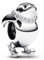 PANDORA Moments Ski-Pinguin Charm aus Sterling Silber mit Zirkonia, Kompatibel Moments Armbändern, 792988C01