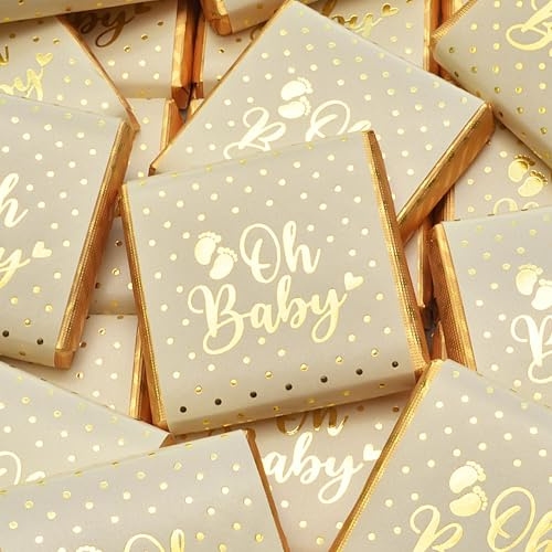 Wyeland Confectionery Baby Shower Milk Chocolate Neapolitans - Gold - 25 Chocolates