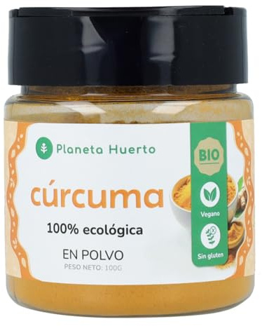 PLANETA HUERTO | Cúrcuma en Polvo ECO 100 g - Especia Antiinflamatoria y Antioxidante para Recetas Saludables
