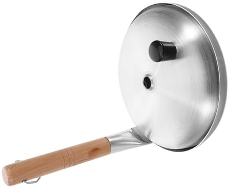 SHOWERORO Japanese Omelette Pan Nonstick 17cm Vertical Handle and Aluminum Lid for Gas Stove, Egg Poacher Pan for Asian Cooking and Fried Egg Cooker