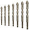 DSXVJHD Masonry Drill Bits Set, 7pcs Heavy Duty Concrete Drill Bit Set for Porcelain/Glass/Brick/Wood/Tile, Efficient Hammer Drill Bit Set, Industrial Strength Drill Bits(3 4 5 6 8 10 12mm)
