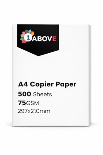 A4 Multipurpose White Copy Paper for Printer, Copier, Office, Home & Craft Use (75gsm, 500 Sheets)