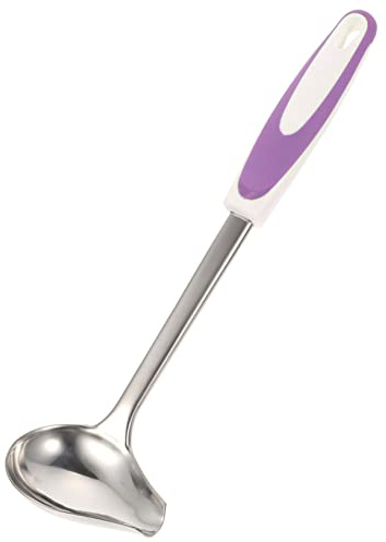 iplusmile Cuchara de Salsa Inoxidable con Pico Vertedor Antideslizante Cucharón Pequeño para Servir Condimentos y Utensilios de Cocina Mango Ergonómico Pulido Resistente y Fácil de Limpiar