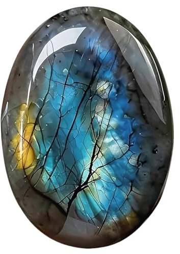 Yuqilin 6CM Pietre Naturali Ovale Cristalli Puro Naturale Pietre e Cristalli per la Realizzazione di Gioielli DIY Regali, Meditazione, Stregoneria, Guarigione Spirituale E Rituali Magici
