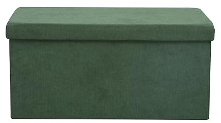 AVANTI TRENDSTORE - Locri -Panca Contenitore con Vano Portaoggetti e Coperchio, Rivestimento in Tessuto, Design Moderno, Disponibile in Diversi Colori, Dimensioni 77 x 37 x 37 cm (L x A x P)