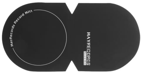 SHINEOFI Protecteur Léger et Portable pour Disques Vinyles Noirs en Carton et Flanelle, Accessoire pour Tourne-disques Assurant Un Nettoyage Manipulation Sûre