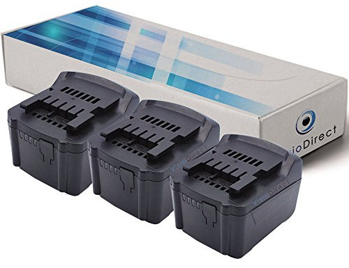 Lot de 3 Batteries pour Metabo RC 14.4-18 6.02106.00 Radio de Chantier 3000mAh 14.4V - Visiodirect -