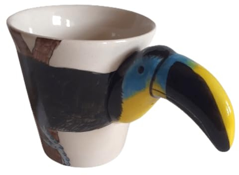 Tukan 3d Tasse aus Keramik Becher mit Tiermotiv Tukan