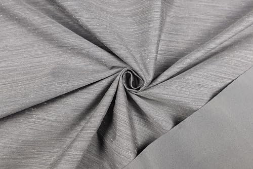 Verdunkelungsstoff Meterware Vorhangstoff 140cm Thermogardine Blackout Verdunkelung Gardinenstoff Dekostoff lichtundurchlässig Sonnenschutz Lichtschutz Sichtschutz Kälteschutz Gardinen Vorhang Grau