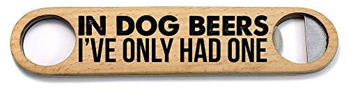Wood Speed Bottle Opener, Bartender Bottle Opener (Dog Beers)