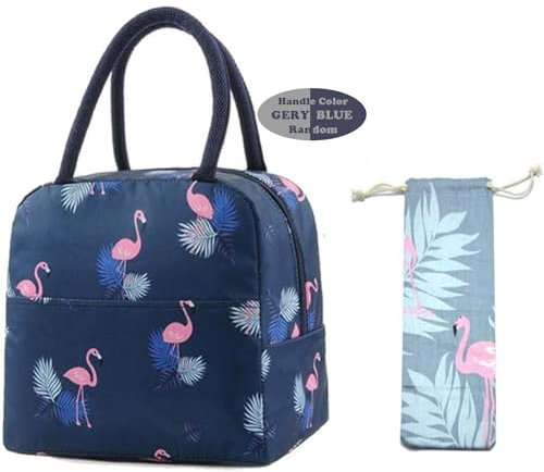 Borsa Termica porta Pranzo Tote isolata pranzo al sacco Thermal pranzo tasche per Resistente all'Acqua Termico A Prova di Perdita Picnic contenitore pranzo del pacchetto Sacchetto (Blu scuro)