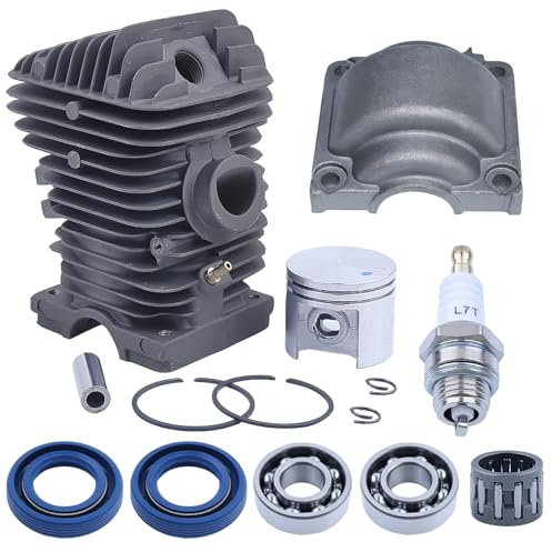 Adefol 40mm Cilindro Pistone Kit Per Stihl MS210 021 MS 210 con Albero motore Cuscinetto ad aghi Candela Paraolio Parti di ricambio per 1123020 1216 11230201216