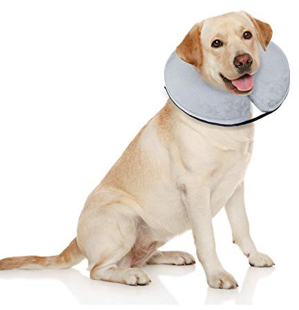 Bencmate Aufblasbare Halskrause für Hunde & Katzen, Hundekragen Leckschutz Hund für Genesung nach Operationen oder Wunden, Halskrause Hund der Die Sicht Nicht Blockiert