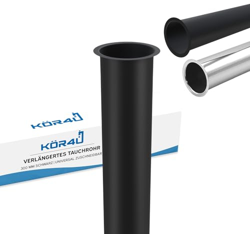 kör4u Design-Tauchrohr 300mm extra lang für Tassensiphon inkl. Dichtungsset