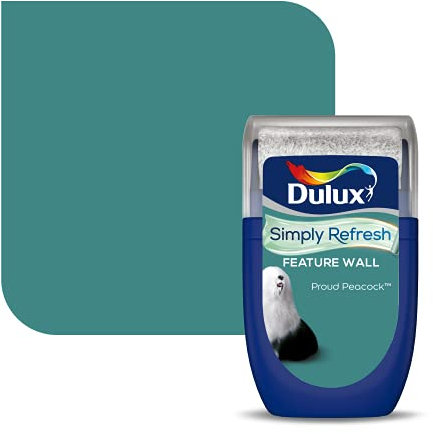 Dulux Simply Refresh Feature Wall Matt Emulsion Paint - Proud Peacock - 30ML, Tester, 5569269
