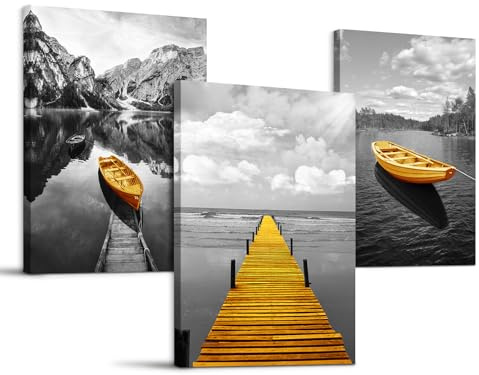 hyidecorart Natürlich Landschaft Wandbild Wohnzimmer Schlafzimmer 40x58 cm | Prächtiges Ornament, HD-Druck, Einfach Aufzuhängen, Leinwandgewebe, Für Viele Räume, Flexible Wanddeko, Geschenk