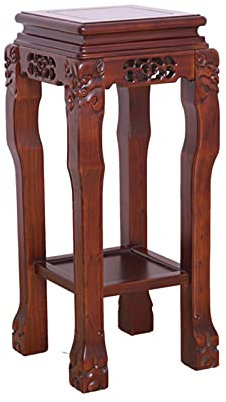 Blumentopf-Erhöhung aus Holz, quadratischer Blumenständer, Bonsai-Tisch, antiker Couchtisch, Aquarium-Gestell, ungerader Steinrahmen, Blumenhocker, Blumentopfhalter für Wohnzimmer, Eingangsbereich