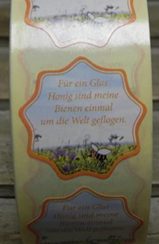 2x 100 Etiketten/Aufkleber -Für ein Glas Honig sind meine Bienen - Imker 3,4cm Honigglasetiketten Honigetiketten