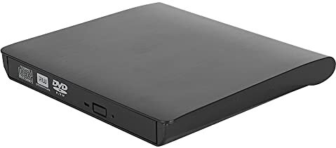 Topiky External CD Drive, USB3.0 Portable R/W Optical Drive Slim CD DVD Burner Recorder with Non-Slip Mat for Notebook Desktop (black)