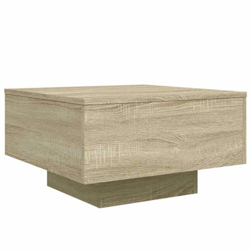 vidaXL Mesa de Centro Madera de ingeniería Roble Sonoma 55x55x31 cm