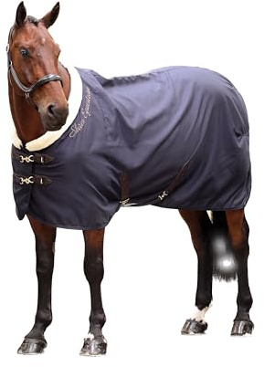 Shires - Couverture de Box pour Chevaux Deluxe (183 cm) (Bleu Marine)