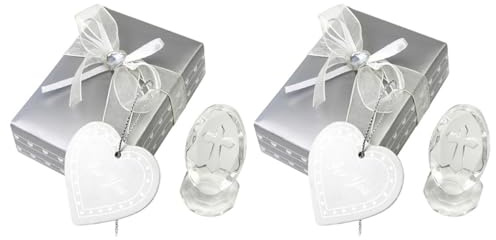 UPKOCH 6sätze Kreuz-kristall-dekoration Für Taufen Babypartys Stilvolle Deko Für Besondere Anlässe Geschenkidee Für Frischgebackene Eltern Inklusive Edler Verpackung