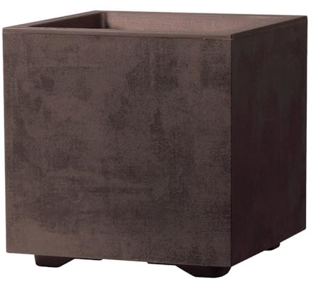 Deroma Eleganter Blumenkasten mit klassischen, klaren Linien, perfekt für Garten und Terrasse und kann auch im Innenbereich aufgestellt Werden, braun, mittel