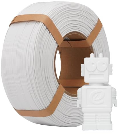 eSUN PLA Refill Filament 1.75mm, Spulenloses 3D Druck Filament Maßgenauigkeit +/- 0.05mm, 1KG Spule (2.2 LBS) Speedy PLA Filament für Hochgeschwindigkeitsdrucker, Weiß