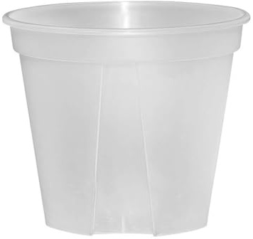 HFSAZJ Clear Pots For Plants, Transparent Flower Pots With Drainage Holes, Plastic Clear Nursery Pots, Plant Pots For Indoor Outdoor (white) (12x10.5cm)
