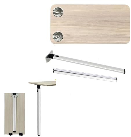 RV-Klapptischbein mit Gleitschiene für Wohnmobile, Wohnwagen, Reisen, Tragbar Verstellbare Tischhalterung aus Verdickter Aluminiumlegierung, A Table Top+Folding Table Legs+50cm Cross Bar