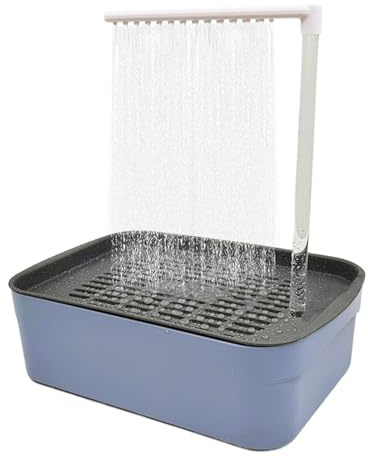 Luckxing Vogel Badehaus Badewanne, Automatischer Vogelbadbehälter Wellensittich Badewanne, Automatische Vogelbrunnen, Multifunktionaler Vogeldusche Mit Mehreren Wasserhähnen, Papageien Badebox
