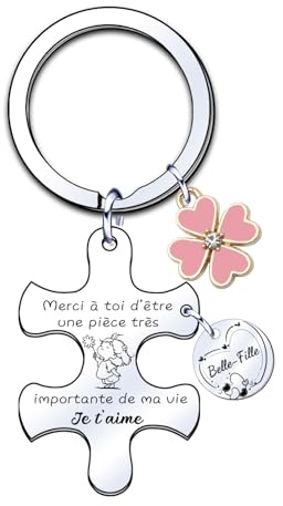 Cadeau Original Porte-Clef Anniversaire pour Belle-Fille