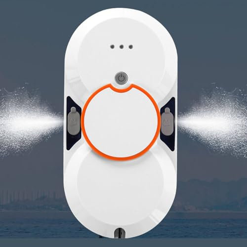Soflightmok Robot Window Cleaner 5600pa,Smart Glass Cleaning Robotic Dual Water Spray/Remote, Powered Glass Washer For Table High Windows Ceiling Magnetic Automatic, Outdoor Indoor,White