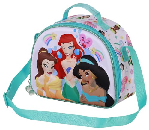 Disney Princesas Rainbows-Bolsa Portamerienda 3D, Multicolor, 26 x 20 cm