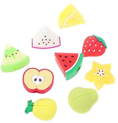 HOMSFOU 9pcs Adorable Fruit Protective Cover Cable Sleeve Data Line Plug Protector for Charging Line Prevent Tear