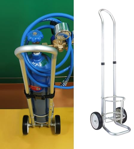 Carrello per bombole di Ossigeno, Piccolo Carrello per bombole di Ossigeno a 2 Ruote, Carrello Portatile per bombole di Ossigeno per la casa, Supporto per bombole di Ossigeno con m