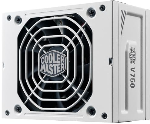 Cooler Master V750 SFX Gold ATX 3.1, EU-Stecker – 750 W 80 Plus Gold PC-Netzteil, vollmodulares Netzteil, SFF/mini-ITX-Netzteil, 92-mm-FDB-Lüfter, PCIe-5.1-Kabel, SFX-auf-ATX-Halterung - Weiß