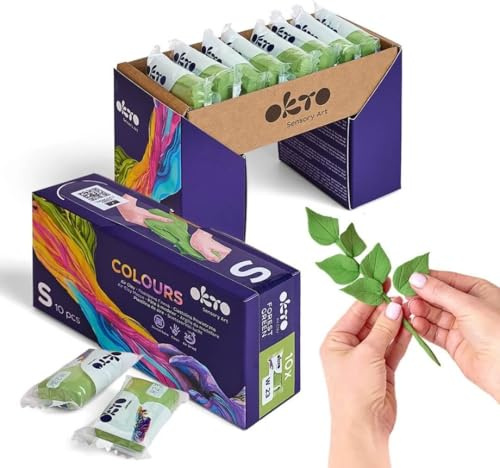 Forest Green Air Dry Clay 10 Stück Modelliermasse Airdry Sculpting Farben Full Pack Kreative Designs Handskulptur Kunst
