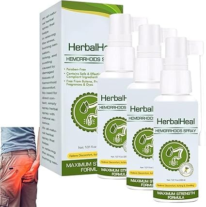 HErbalhEAl Hemorrhoids Spray, Natural Herbal HeMorrhoids SPray, HemOrrhoId Relief Sprays,Hemocare Herbal Hemorrhoids Spray, Fast Relief of Hemorrhoids and Anal Fissures (3)