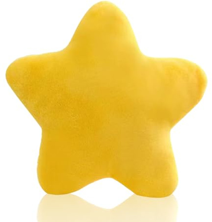 15.75 Plush Star Pillow,Cute Decorative Throw Pillows for Kids and Adults,Stars Shaped Sleeping Pillow for Warm Companionship,Soft Plush Throw Cushions for Couch Bed Nursery (Star, Yellow, 40*40c'm)