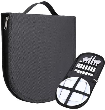 Generisch Bestecktasche Für Camping - Tatonka Bestecktasche | Aufbewahrungtasche | Camp Utensilien Organizer Bestecktaschee Outdoor Besteck Netztasche Große wasserdichte Aufbewahrungstasche